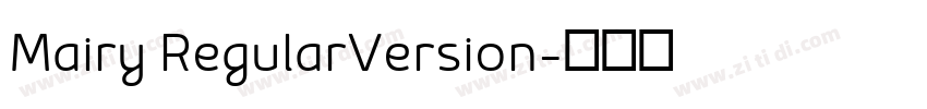 Mairy RegularVersion字体转换